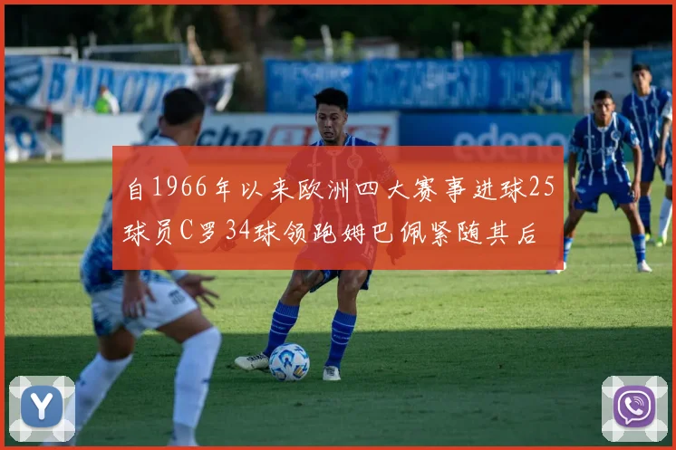 自1966年以来欧洲四大赛事进球25球员C罗34球领跑姆巴佩紧随其后